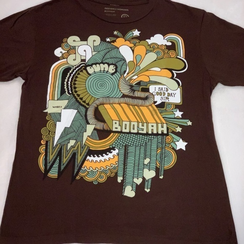 DESIGN BY HUMANS T-SHIRT “BOOYAH” By RIKKIB